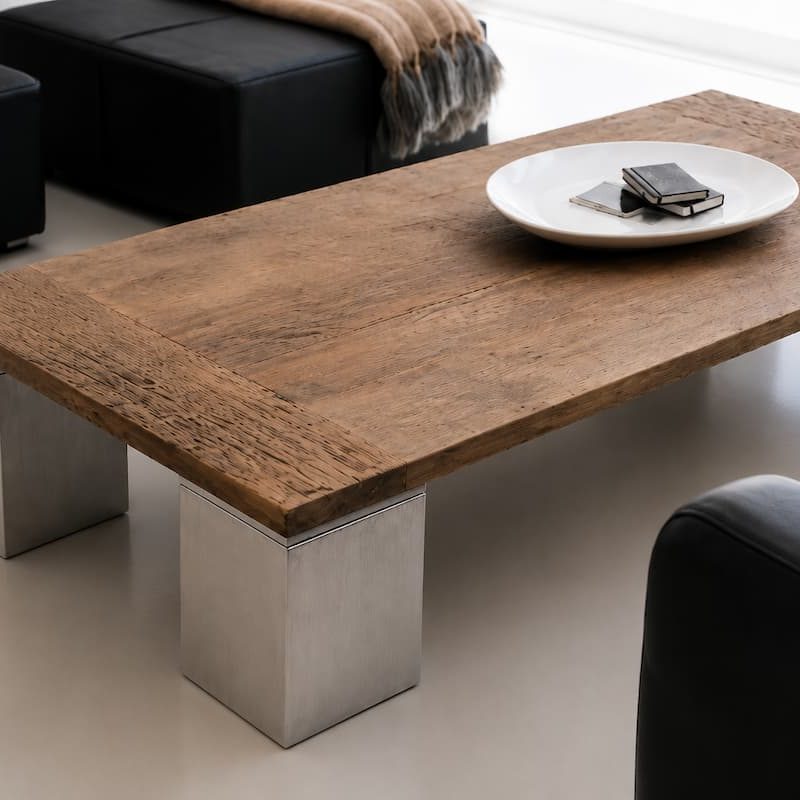 Alki Small Table μοντέρνο τραπεζάκι σαλονιού από ξύλο teak